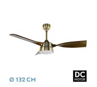 Abrila Estio Cuero / Roble - Ventilador De Techo Aspas Normales 24 W E