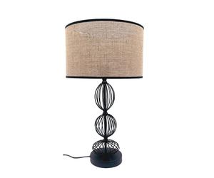 Abrila Fionn Negro/Beis - Lámpara Sobremesa Decoración 1Xe27 32 Cm