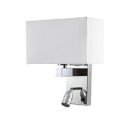 Abrila Gabriel Cromo / Blanco - Aplique Moderno 1Xe27