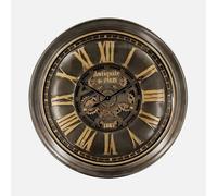 Abrila Genova Oro/Cuero - Reloj De Pared 100Cm