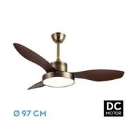 Akunadecor - Ventilador De Techo Metal Dorado Hayate