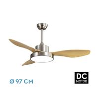 Abrila Hayate Níquel / Haya - Ventilador De Techo Aspas Normales 24 W E