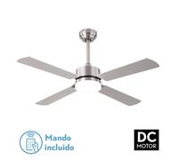 Abrila Hupe Níquel / Haya - Níquel / Plata - Ventilador De Techo Aspas Normales 18 W F