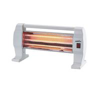 Estufa Elect.De Cuarzo Igneo 1200W Blanco 3Potencias 3Elementos Portatil Antivuelco 26X50x12 Cm