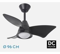 Abrila Jaguar Negro 30W - Ventilador De Techo 3 Aspas