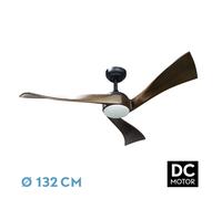 Abrila Janubi Negro/Roble - Ventilador De Techo Aspas Normales 22 W F
