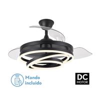 FABRILAMP Ventilador 72w Dc Kai Negro 3 Aspas Transp. 6Vel. 3 Colores 43/58x50/107 C/remoto,memoria Y temp. 6120lm
