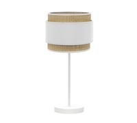 Abrila Kandy Natural/Blanco - Lámpara Sobremesa Moderno 1Xe27 30 Cm