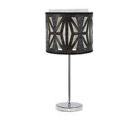 Abrila Katerina Cromo/Madera Negra - Lámpara Sobremesa Moderno 1Xe14 17 Cm