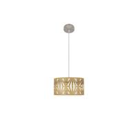 Abrila Katerina Níquel/Madera Clara - Colgante Moderno 1Xe27 30 Cm