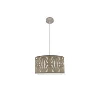 Abrila Katerina Níquel/Madera Gris - Colgante Moderno 1Xe27 40 Cm