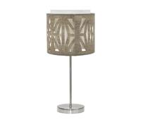 Abrila Katerina Níquel/Madera Gris - Lámpara Sobremesa Moderno 1Xe14 17 Cm