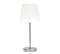 Abrila Maldívas Níquel / Blanco - Lámpara Sobremesa Clásico 1Xe14 20 Cm