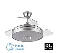Abrila Matanuska Níquel - Ventilador De Techo Aspas Retráctiles 72 W A+