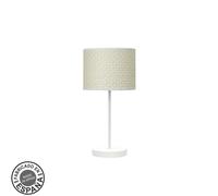 Abrila Moda Blanco/Cañizo Blanco - Lámpara Sobremesa Moderno 1Xe14 17 Cm