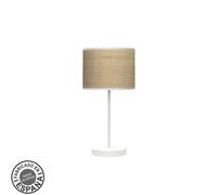 Abrila Moda Blanco/Cañizo Claro - Lámpara Sobremesa Moderno 1Xe14 17 Cm