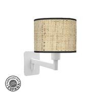 Abrila Moda Blanco/Cañizo Oscuro - Aplique Moderno 1Xe14