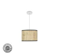 Abrila Moda Blanco/Cañizo Oscuro - Colgante Moderno 1Xe27 30 Cm