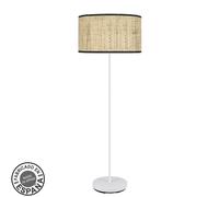 Abrila Moda Blanco/Cañizo Oscuro - Lámpara Pie Salón Moderno 1Xe27 40 Cm