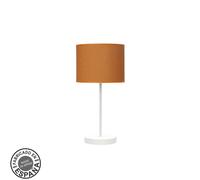 Abrila Moda Blanco / Naranja - Lámpara Sobremesa Moderno 1Xe14 17 Cm