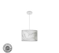 Abrila Moda Blanco/Ola Gris - Colgante Moderno 1Xe27 30 Cm