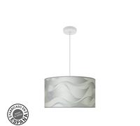 Abrila Moda Blanco/Ola Gris - Colgante Moderno 2Xe27 40 Cm
