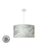 Abrila Moda Blanco/Ola Gris - Colgante Moderno 3Xe27 50 Cm