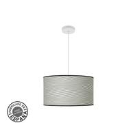 Abrila Moda Blanco/Surco Gris - Colgante Moderno 2Xe27 40 Cm