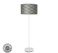 Abrila Moda Blanco/Tetris Gris - Lámpara Pie Salón Moderno 1Xe27 40 Cm
