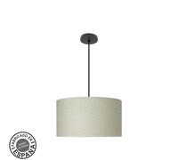 Abrila Moda Negro/Cañizo Blanco - Colgante Moderno 2Xe27 40 Cm