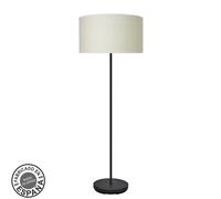 Abrila Moda Negro/Cañizo Blanco - Lámpara Pie Salón Moderno 1Xe27 40 Cm