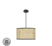Abrila Moda Negro/Cañizo Oscuro - Colgante Moderno 2Xe27 40 Cm