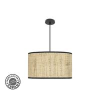 Abrila Moda Negro/Cañizo Oscuro - Colgante Moderno 3Xe27 50 Cm
