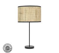 Abrila Moda Negro/Cañizo Oscuro - Lámpara Sobremesa Moderno 1Xe27 30 Cm