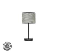 Abrila Moda Negro/Surco Gris - Lámpara Sobremesa Moderno 1Xe14 17 Cm