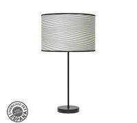Abrila Moda Negro/Surco Gris - Lámpara Sobremesa Moderno 1Xe27 30 Cm