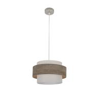 Colgante Myriam 1xe27 Niquel/Madera Gris Regx40x40 Cm