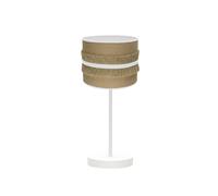 Abrila Natalia Saco/Blanco - Lámpara Sobremesa Moderno 1Xe14 17 Cm
