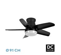 Abrila Neutron Negro - Ventilador De Techo Aspas Normales 24 W E