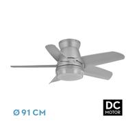 ventilador dc neutron plata led 3 posiciones y mando a distancia