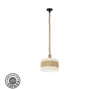 Abrila Nicaragua Negro/Blanco/Natural - Colgante Rústico 1Xe27 30 Cm