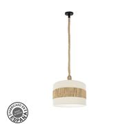 Abrila Nicaragua Negro/Blanco/Natural - Colgante Rústico 1Xe27 40 Cm