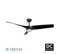 Abrila Niger Negro - Ventilador De Techo Aspas Normales 22 W F