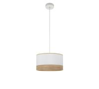 Abrila Olga Blanco/Madera Clara - Colgante Moderno 1Xe27 30 Cm