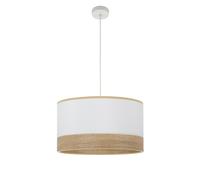 Abrila Olga Blanco/Madera Clara - Colgante Moderno 1Xe27 50 Cm