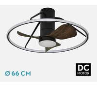 Abrila Oporto Negro-Marrón 46W - Ventilador De Techo 3 Aspas