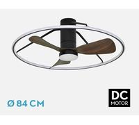 Abrila Oporto Negro-Marrón 56W - Ventilador De Techo 3 Aspas