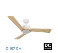 Abrila Orinoco Blanco/Haya - Ventilador De Techo Aspas Normales 24 W F