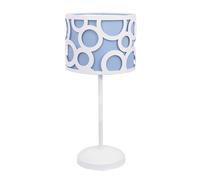 Abrila Orlando Blanco / Azul - Lámpara Sobremesa Moderno 1Xe14 18 Cm