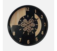 Abrila Parma Negro-Haya-Oro - Reloj De Pared 59Cm